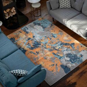 Colourful Vibrant Abstract Large Living Room Rugs - Oscar