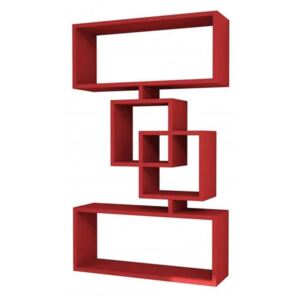 Homemania Wall Shelf Harmony 70x22x117cm Red