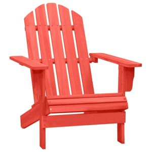 VidaXL Garden Adirondack Chair Solid Fir Wood Red