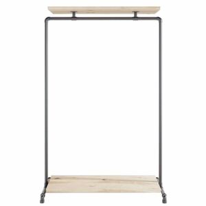 ZIITO WD - Clothes rack with two wooden shelves