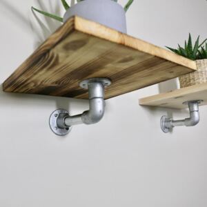 ZIITO H5 - Wood shelf with single pipe bracket