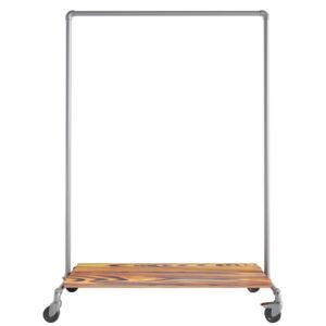 ZIITO WL - Clothes rack with bottom wooden shelf