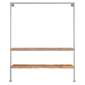 ZIITO W12 - Wall mounted clothes rack with two shelves