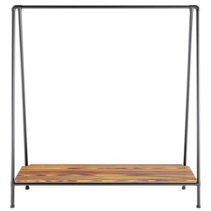 ZIITO SL - Tall clothes rack with wooden bottom shelf