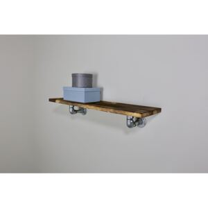 ZIITO H4 - Wood shelf with pipe bracket below shelf