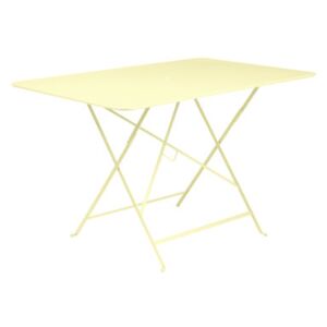 Bistro Foldable table - / 117 x 77 cm - 6 people - Parasol hole by Fermob Yellow