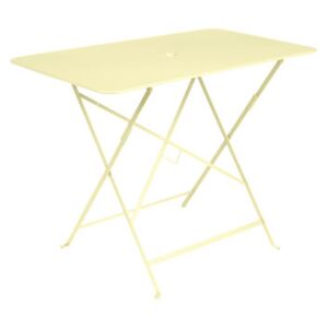 Bistro Foldable table - / 97 x 57 cm - 4 people - Parasol hole by Fermob Yellow