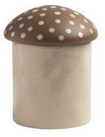 Mushroom Medium Box - / Ø 14 cm x H 16.5 cm - Ceramic by & klevering Brown