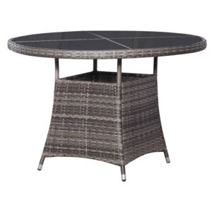 VidaXL Garden Table Grey 110x74 cm Poly Rattan