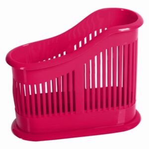2-chamber cutlery drainer SOLEO, red