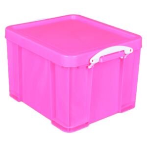 Really Useful Storage Box - Neon Pink - 35L