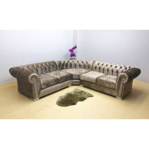 Chesterfield Crushed Velvet Corner Sofa
