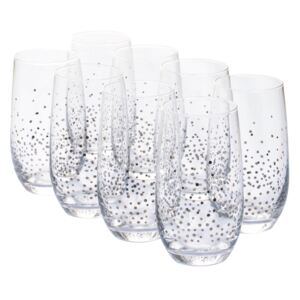 Sparkle Hi-Ball Glasses - Silver - Set of 8