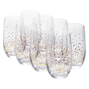 Sparkle Hi-Ball Glasses - Gold - Set of 8