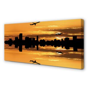 Canvas print Sun city flight 100x50 cm