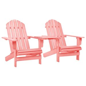 VidaXL Garden Adirondack Chair Solid Fir Wood Pink