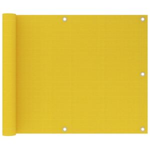 VidaXL Balcony Screen Yellow 75x600 cm HDPE