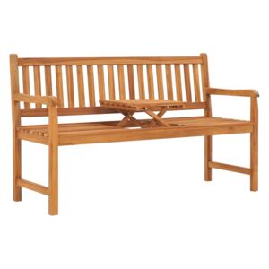 VidaXL 3-Seater Garden Bench with Table 150 cm Solid Teak Wood