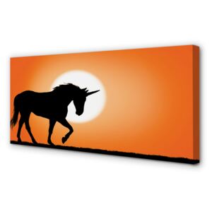 Canvas print Sunset unicorn 125x50 cm