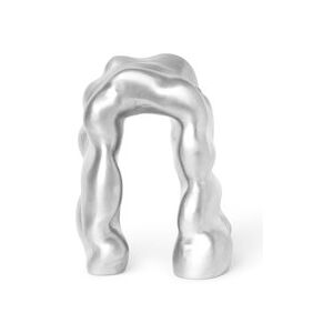 Morf Sculpture - / Recycled aluminium - 14 x 10 cm x H 18,5 cm by Ferm Living Grey/Silver/Metal