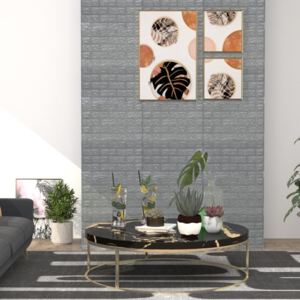VidaXL 3D Wallpaper Bricks Self-adhesive 10 pcs Anthracite