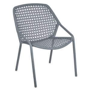 Croisette Stackable armchair - / Woven plastic by Fermob Grey