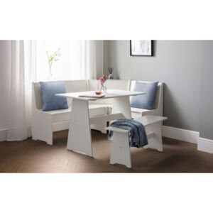 Newland Corner Dining Set With Bench - Surf White