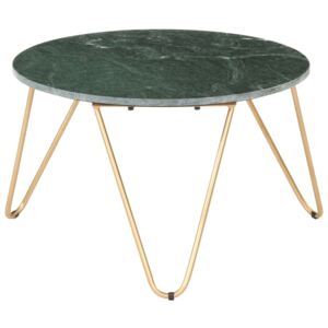 Coffee Table Green 65x65x42 cm Real Stone with Marble Texture