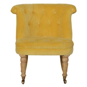 Mustard Velvet Accent Chair