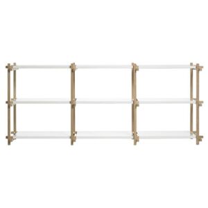 Woody Shelf - L 75 cm x H 85 cm by Hay White/Natural wood