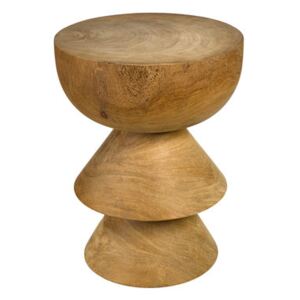 Skirt End table - / Hand-carved wood by Pols Potten Natural wood