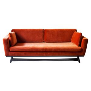 Straight sofa - / L 210 cm - Velvet by RED Edition Orange/Black