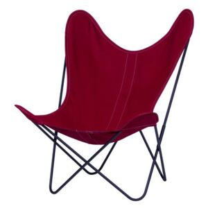 AA Butterfly OUTDOOR Armchair - Cloth / Black structure by AA-New Design Pink/Red
