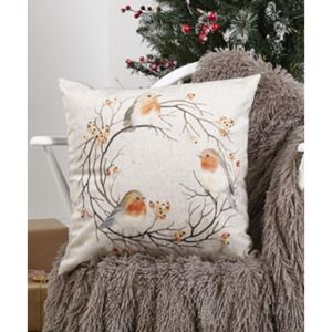 Damart Robin Wreath Cushion