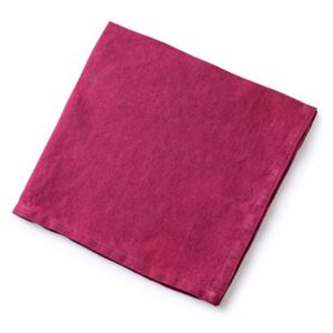 Napkins - / 50 x 50 cm - Stain-resistant TEFLON®-treated linen by Au Printemps Paris Red