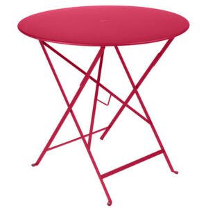 Bistro Foldable table - /Ø 77 cm - hole for parasol by Fermob Pink