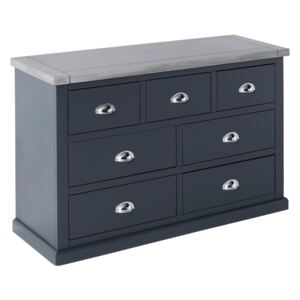 Bristol Charcoal Grey 7 Drawer Chest of Drawers | Roseland Furniture