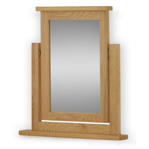 Roseland Oak Vanity Swivel Mirror, Solid Wood Tilting Make Up or Bathroom Mirror | Roseland Furniture