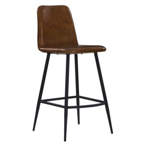 Ally Buffalo Analine Leather Vintage Bar Stools | Grey or Brown