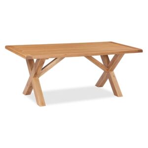 Zelah Oak Cross Leg Dining Table, Seats 4-6 | Roseland Furniture