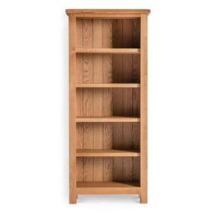 Surrey Oak Slim Narrow Bookcase | Rustic Waxed Oak