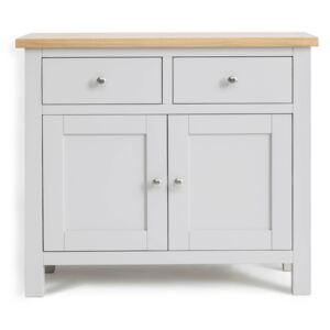 Farrow Grey Small Sideboard, Oak Top | Roseland Furniture