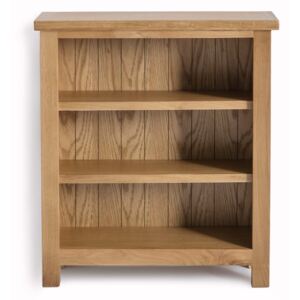 London Oak Small Bookcase W:70cm, Solid Wood | Light Oak