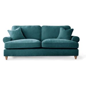 Comfy Alfie Chenille 3 Seater Sofa | Modern Grey Green Gold Blue Pink Living Room Settee | Upholstered Fabric Large Lounge Couch Roseland Furniture UK