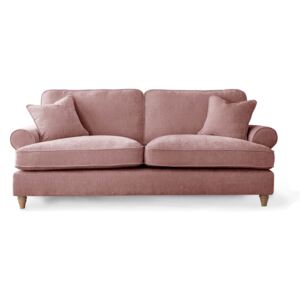Comfy Alfie Chenille 3 Seater Sofa | Modern Grey Green Gold Blue Pink Living Room Settee | Upholstered Fabric Large Lounge Couch Roseland Furniture UK