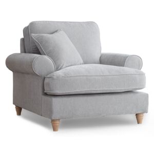 Comfy Alfie Chenille Armchair | Modern Grey Green Gold Blue & Pink Living Room Snuggle Chair Upholstered Fabric Small Lounge Couch Roseland Furniture