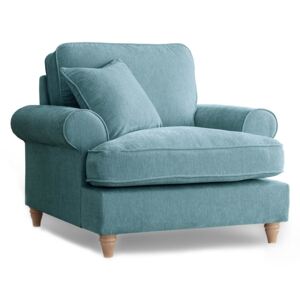 Comfy Alfie Chenille Armchair | Modern Grey Green Gold Blue & Pink Living Room Snuggle Chair Upholstered Fabric Small Lounge Couch Roseland Furniture