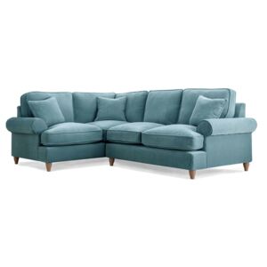 Alfie Chenille 4 Seater Large Corner Sofas | Modern Grey, Green, Gold, Blue & Pink Living Room Settee | Upholstered Fabric Couch | Roseland Furniture