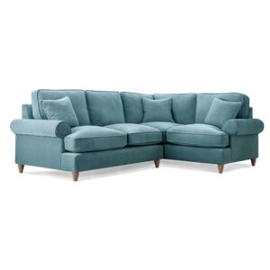 Alfie Chenille 4 Seater Large Corner Sofas | Modern Grey, Green, Gold, Blue & Pink Living Room Settee | Upholstered Fabric Couch | Roseland Furniture