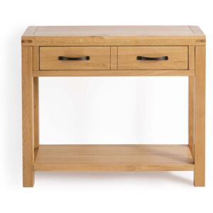 Abbey Waxed Oak Hall Table with Drawers | Roseland Furniture